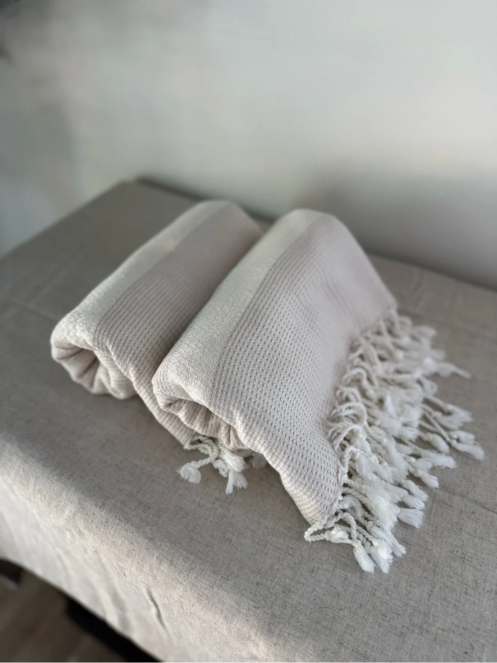 Neutral Cream Turkish Towel Set